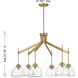 Corbin 6 Light 31.5 inch Warm Brass Chandelier Ceiling Light