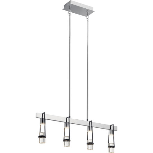 Ayse LED 3.75 inch Matte Black Chandelier Ceiling Light, Linear (Single)