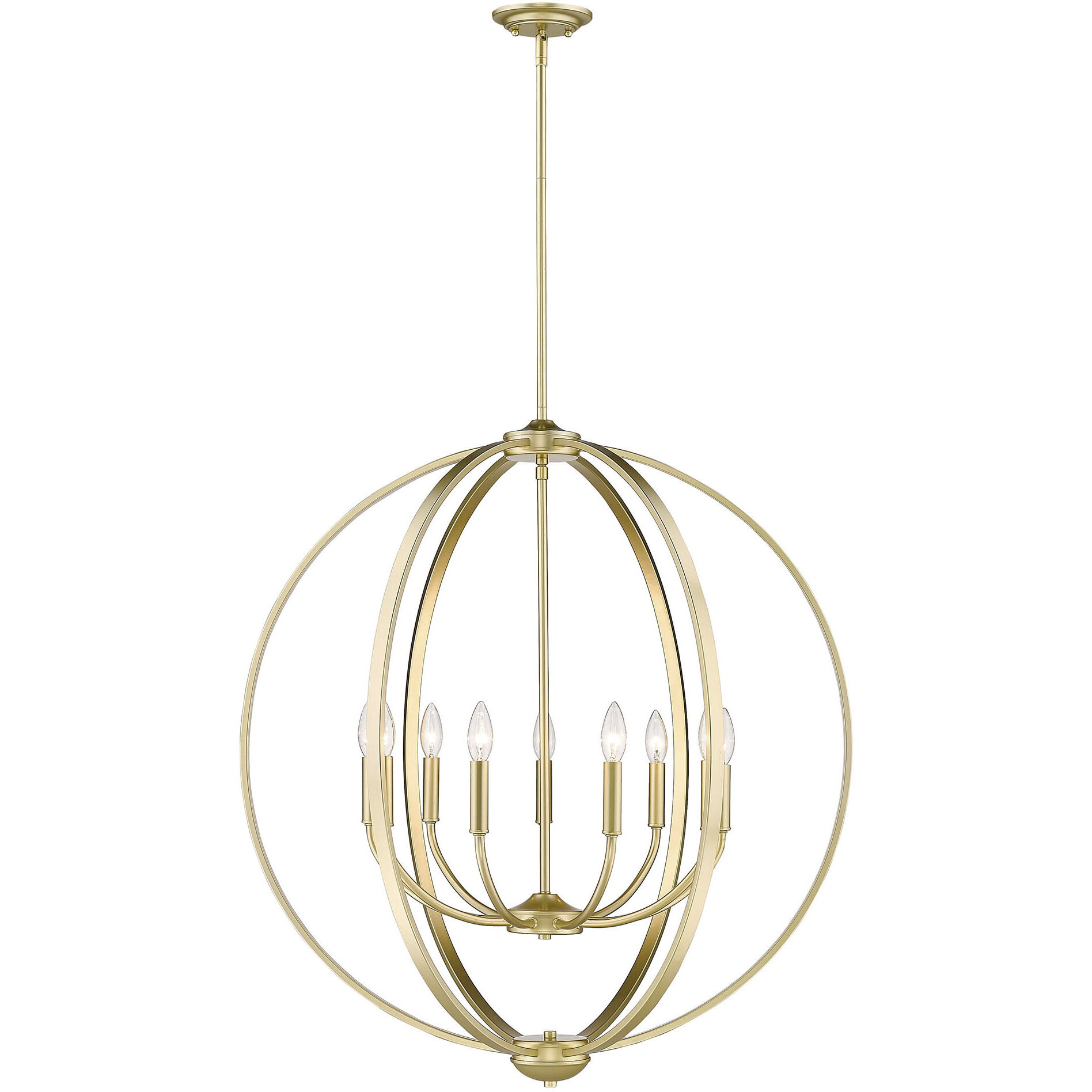 Colson 31.25 inch 60.00 watt Olympic Gold Chandelier Ceiling Light in No Shade, Large