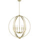 Colson 31.25 inch 60.00 watt Olympic Gold Chandelier Ceiling Light in No Shade, Large