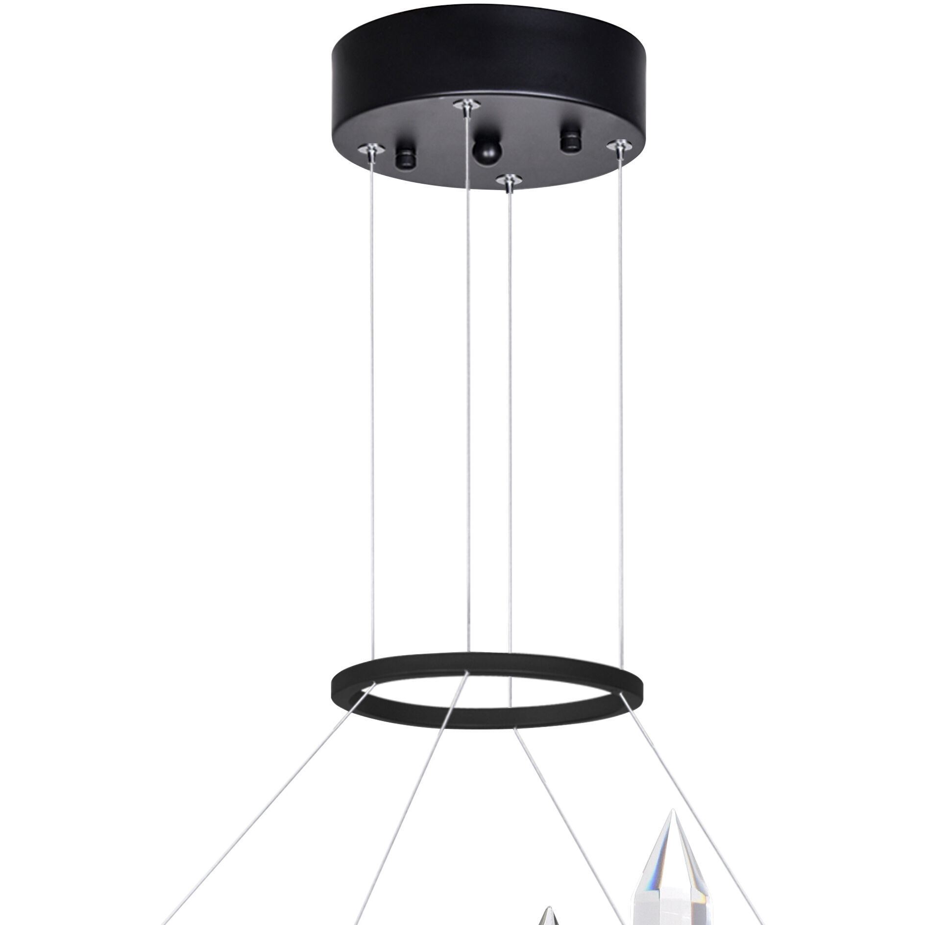 Juliette LED 16 inch Black Up Chandelier Ceiling Light