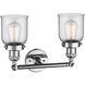 Franklin Restoration Small Bell LED 16 inch Polished Chrome Bath Vanity Light Wall Light in Clear Glass, Franklin Restoration