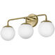 Julep LED 24 inch Lacquered Brass Bath Light Wall Light