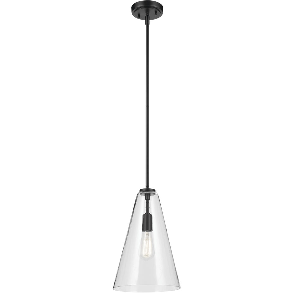 Everly 1 Light Black Pendant Ceiling Light