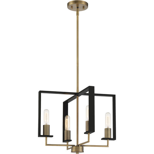 Chicago PM 4 Light 18 inch Old Satin Brass Chandelier Ceiling Light