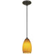 Champagne 1 Light 5 inch Oil Rubbed Bronze Pendant Ceiling Light in Maya