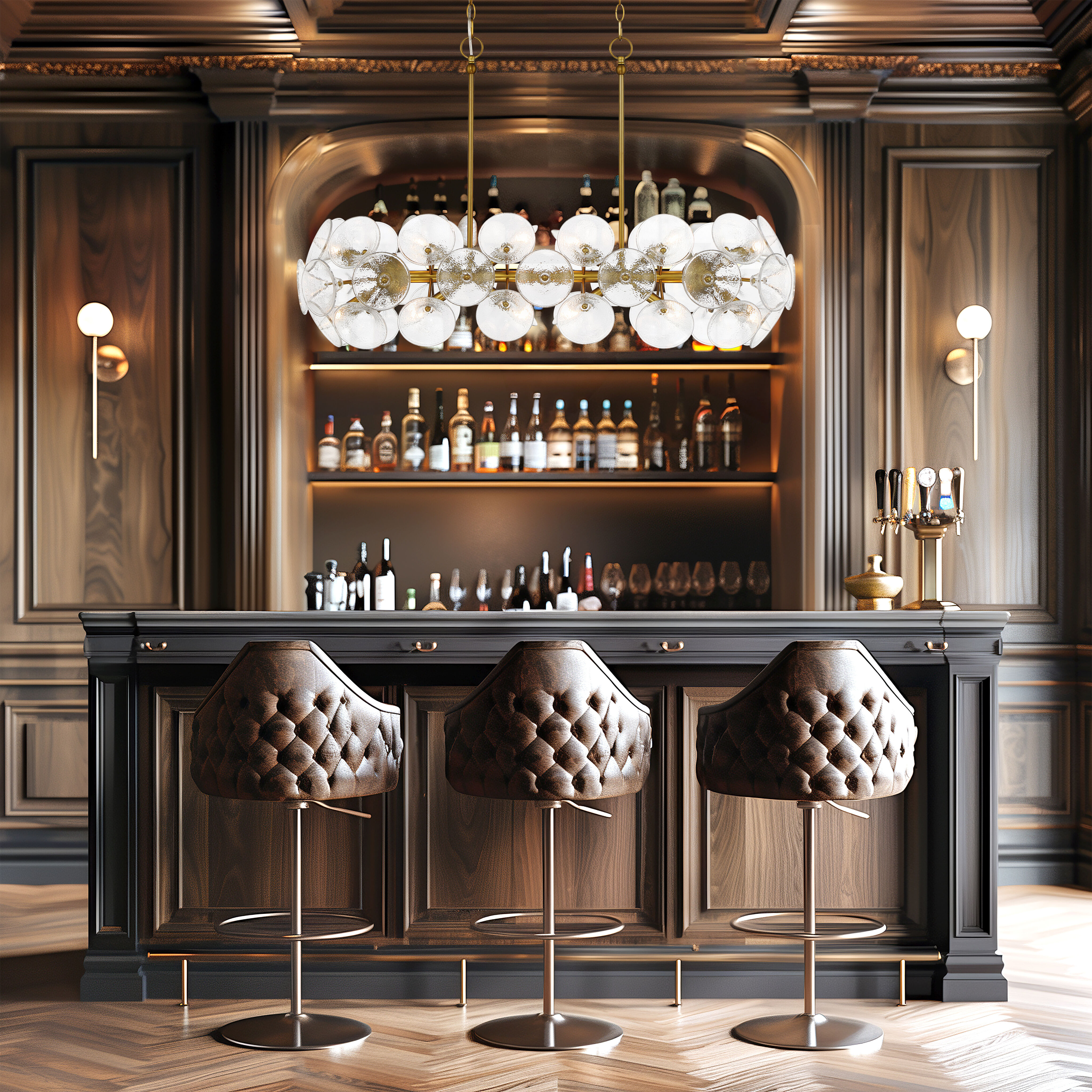 Winter 12 Light 39 inch Soft Brass Island Chandelier Ceiling Light