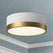 Alora Mood Brisbane 2 Light 12 inch Aged Gold/White Flush Mount Ceiling Light in Aged Gold and White