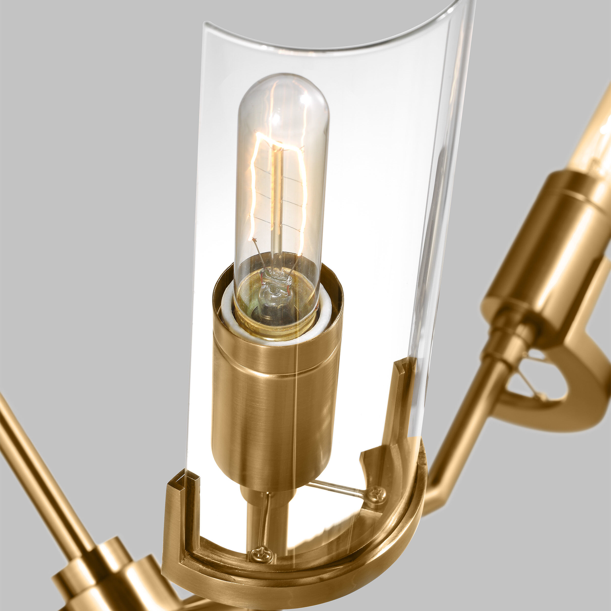 TOB by Thomas O'Brien Mezzo 8 Light 53.63 inch Burnished Brass Chandelier Ceiling Light