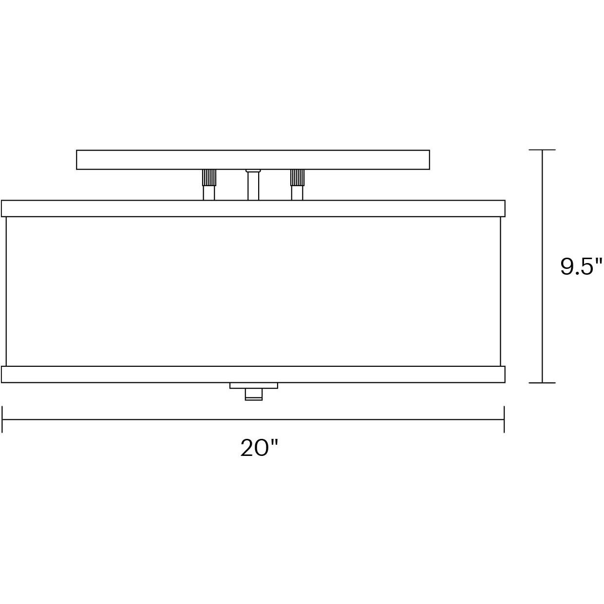 Sean Lavin Lennon 3 Light 20 inch Sunset Gold Semi-Flush Mount Ceiling Light, Cream Linen