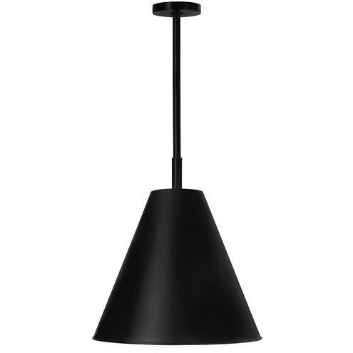 Bluff 1 Light 16 inch Black Outdoor Pendant