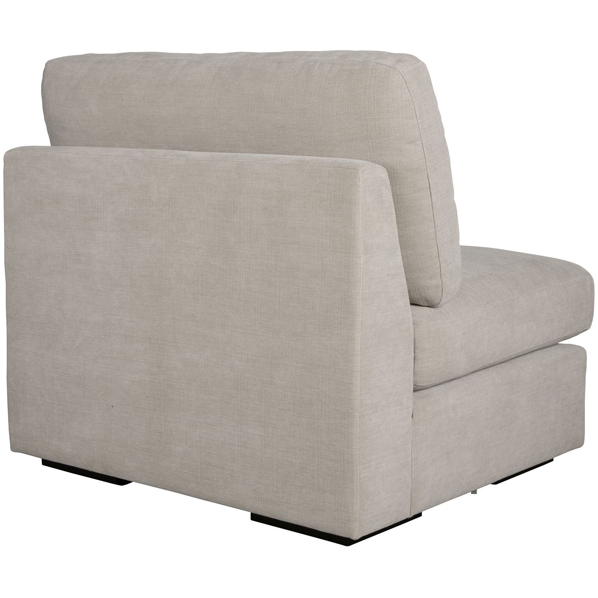 Refuge Light Sand Polyester Sofa, Armless