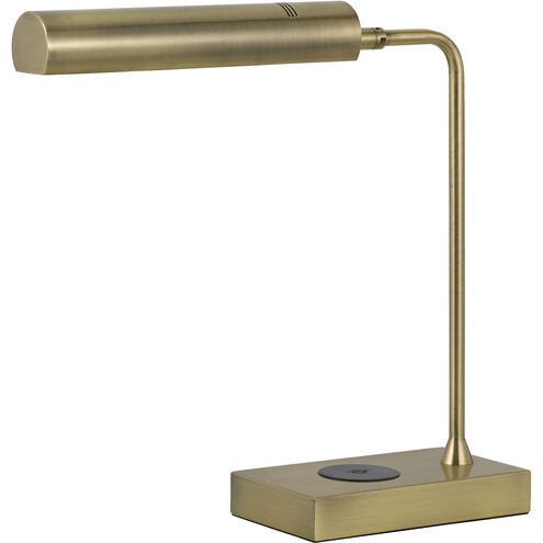 Delray 18 inch 12.00 watt Antique Brass Table Lamp Portable Light