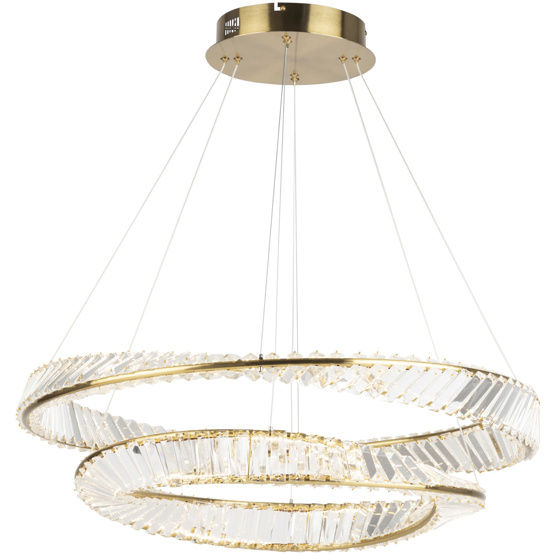 Stella 31.5 inch Brushed Brass Down Chandelier Ceiling Light