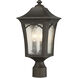 Solida 3 Light 18 inch Oil Rubbed Bronze/Gold Outdoor Post, Great Outdoors
