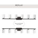 Replay 6 Light 48 inch Antique Bronze Bath Vanity Wall Light