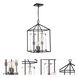 Aaron 4 Light 12.99 inch Flat Black and Satin Brass Foyer Pendant Ceiling Light