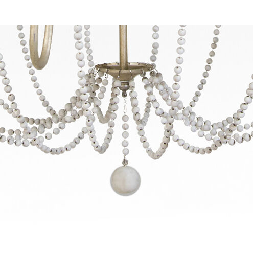 Corinna 8 Light 42.25 inch Champagne Silver / Antique White Chandelier Ceiling Light