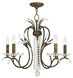 Serafina 5 Light 26 inch Hand Applied Venetian Golden Bronze Chandelier Ceiling Light