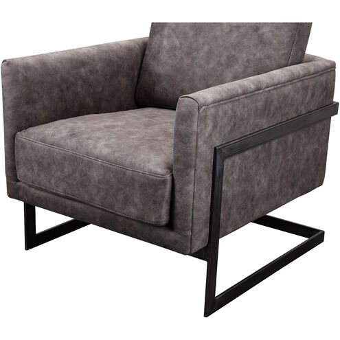 Luxley Grey Club Chair in Grey Velvet