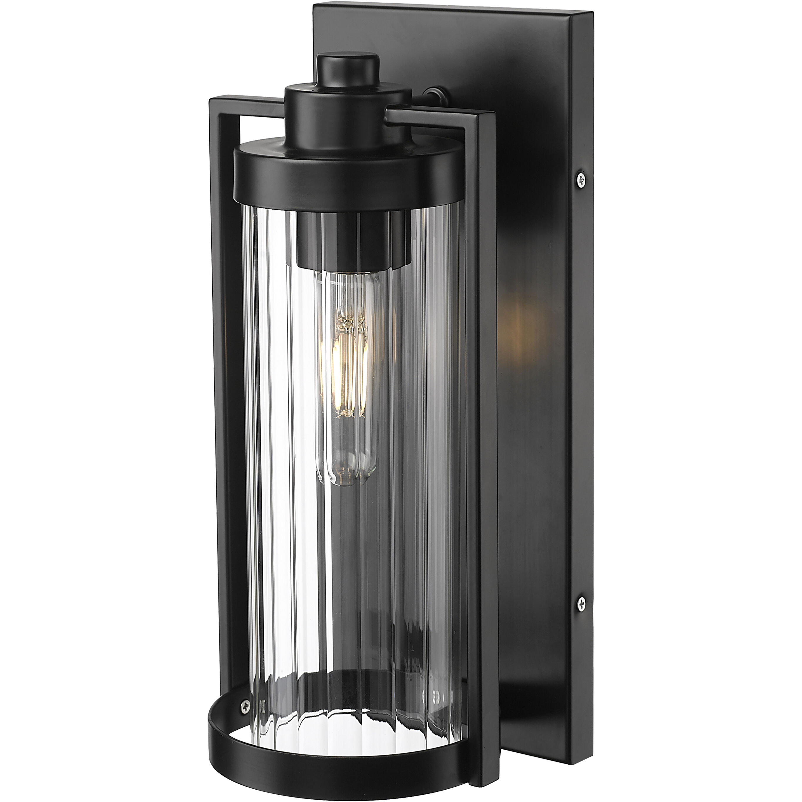 Braselton 1 Light 14 inch Powder Coated Black Outdoor Wall Sconce