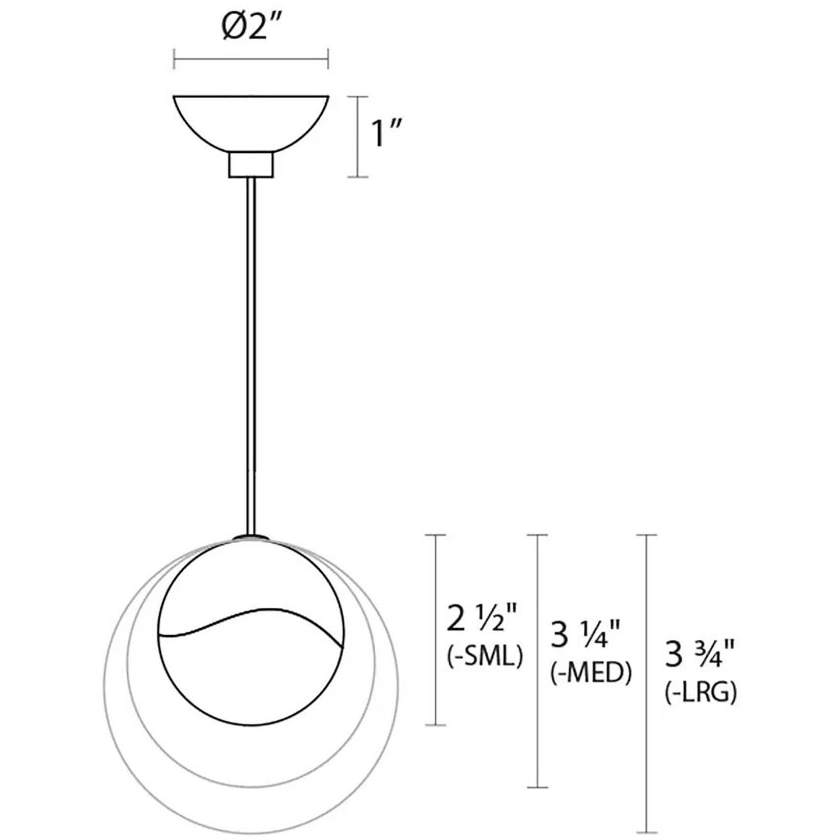 Grapes LED 2.5 inch Satin Nickel Pendant Ceiling Light in Small
