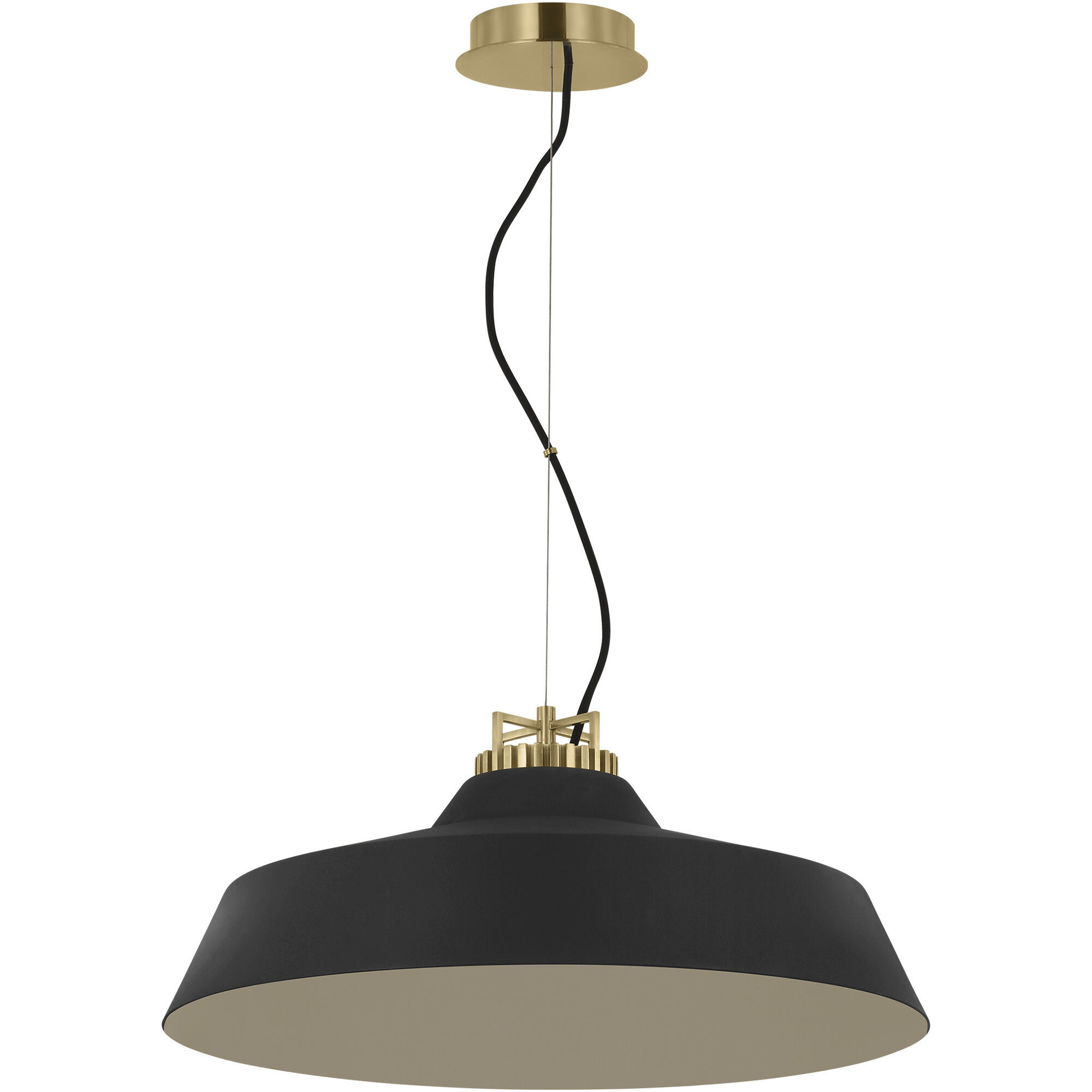 Sean Lavin Forge LED 24 inch Natural Brass Line-Voltage Pendant Ceiling Light in Nightshade Black