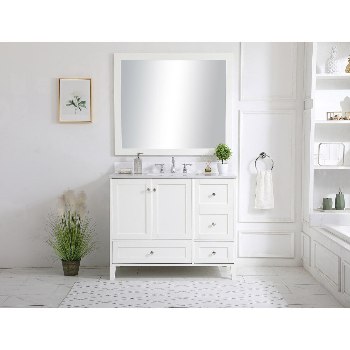 Sommerville 42 X 22 X 34 inch White Vanity Sink Set