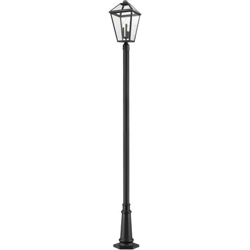 Talbot 3 Light 114 inch Black Outdoor Post Mounted Fixture