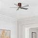 Atlas Irene-5HLK 42 inch Walnut Tone with Barn Wood Tone Blades Flush Mount Paddle Fan