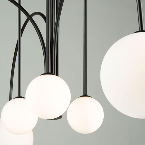 Comet LED 31.5 inch Semi Matte Black Chandelier Ceiling Light