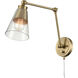 Albany 16.25 inch 60 watt Brushed Gold Swingarm Sconce Wall Light