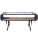 Aaron 42 X 18 inch Graphite Grey and Clear Coffee Table