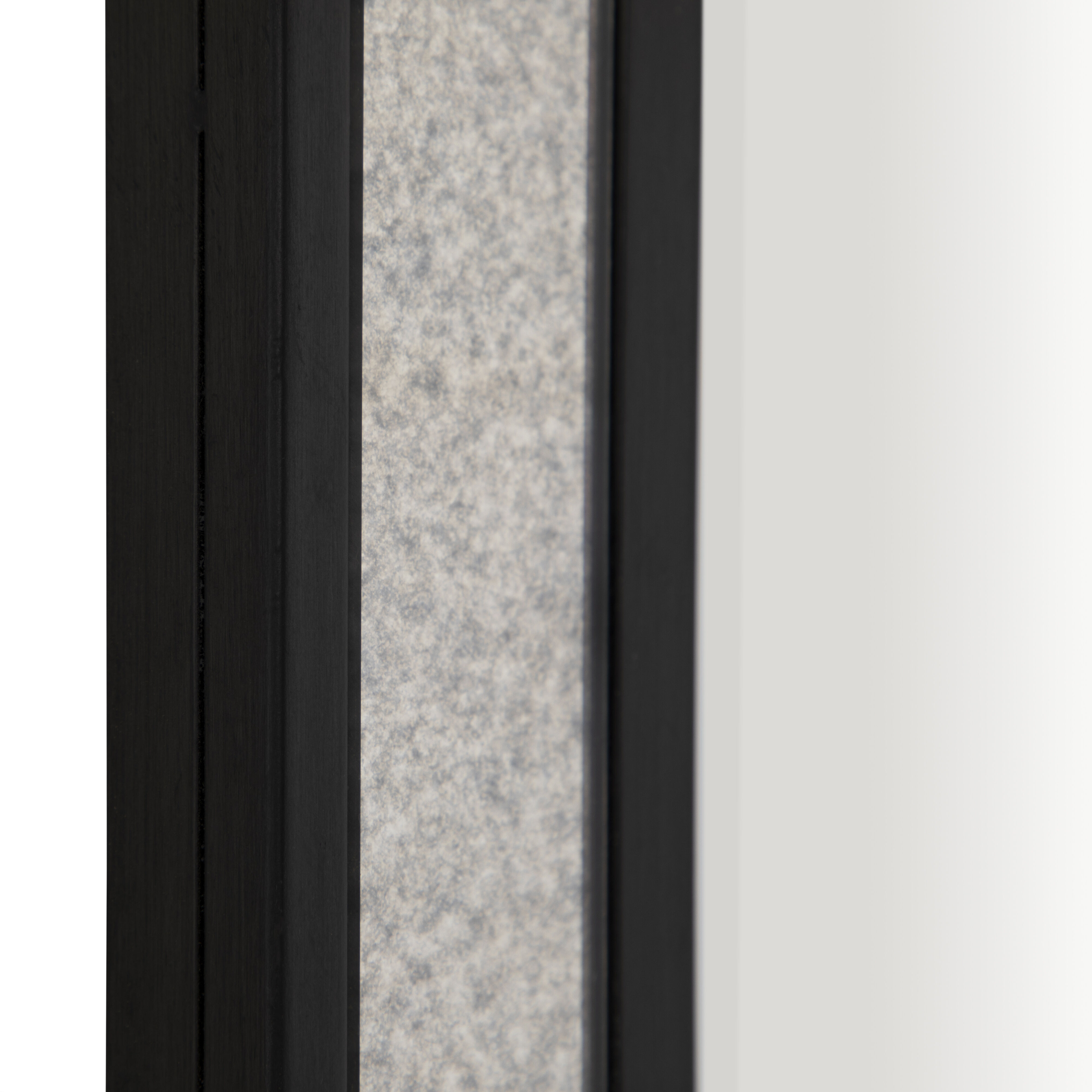 Chantel 77.75 X 37 inch Clean Mirror and Antique Mirror with Black Forged Iron Mirror