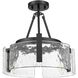 Aenon 3 Light 16.5 inch Matte Black Semi-Flush Ceiling Light