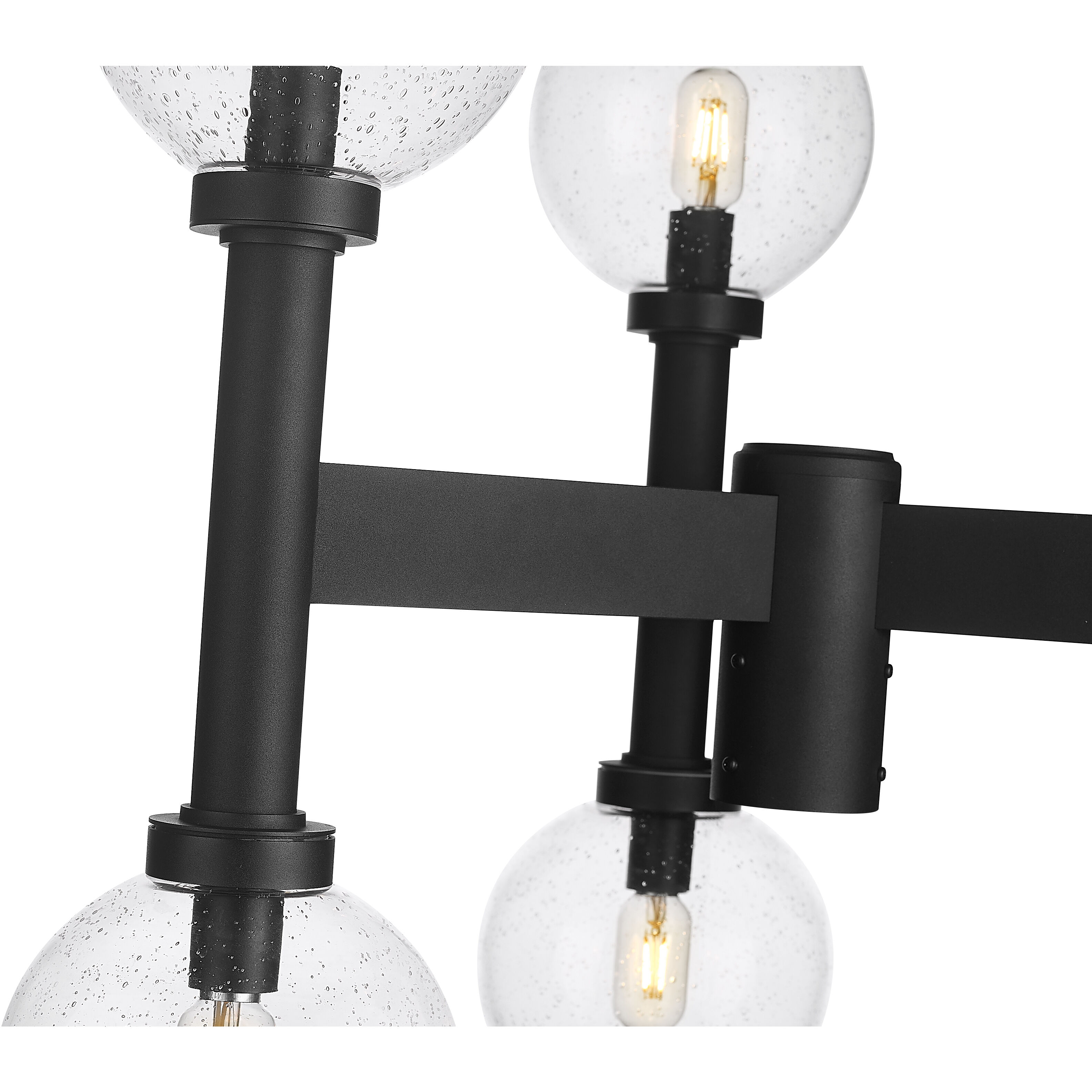 Laurent 6 Light 30 inch Black Outdoor Post Mount Fixture