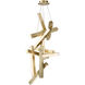 Chaos LED 23 inch Aged Brass Chandelier Ceiling Light in 12, 49in.