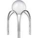 Sibyl Silver with Clear Orb Stand, Set of 2