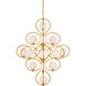Storrs 14 Light 34 inch Contemporary Gold Leaf/Contemporary Gold/White Chandelier Ceiling Light