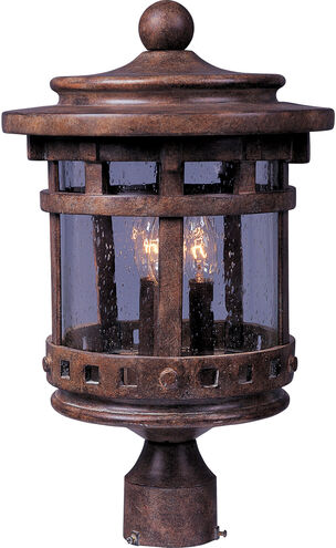 Santa Barbara VX 3 Light 16 inch Sienna Outdoor Pole/Post Lantern