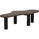 Schulz 65 X 30 inch Dark Walnut with Matte Black Coffee Table