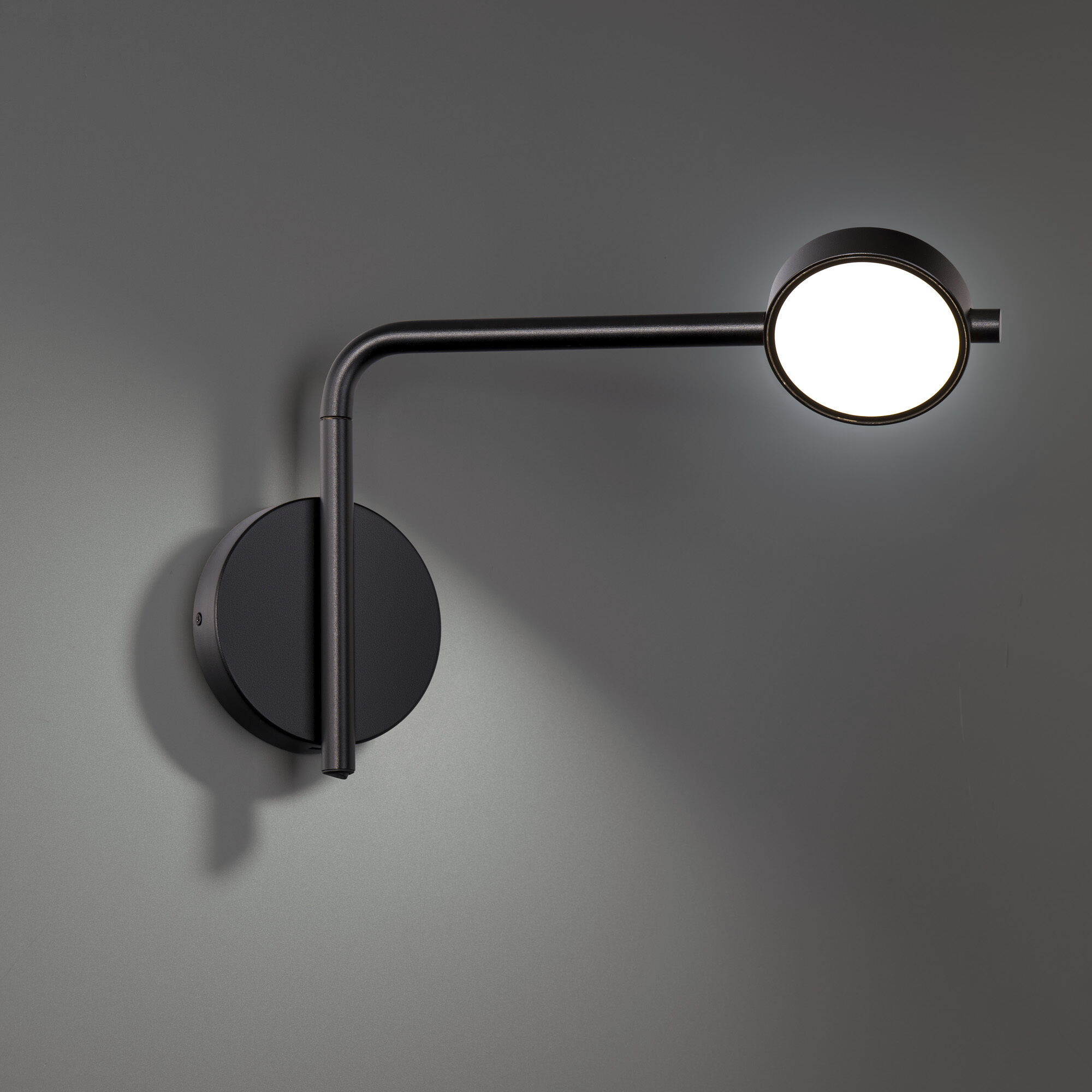Elbo Reading Light Wall Light in 3000K, Black, dweLED