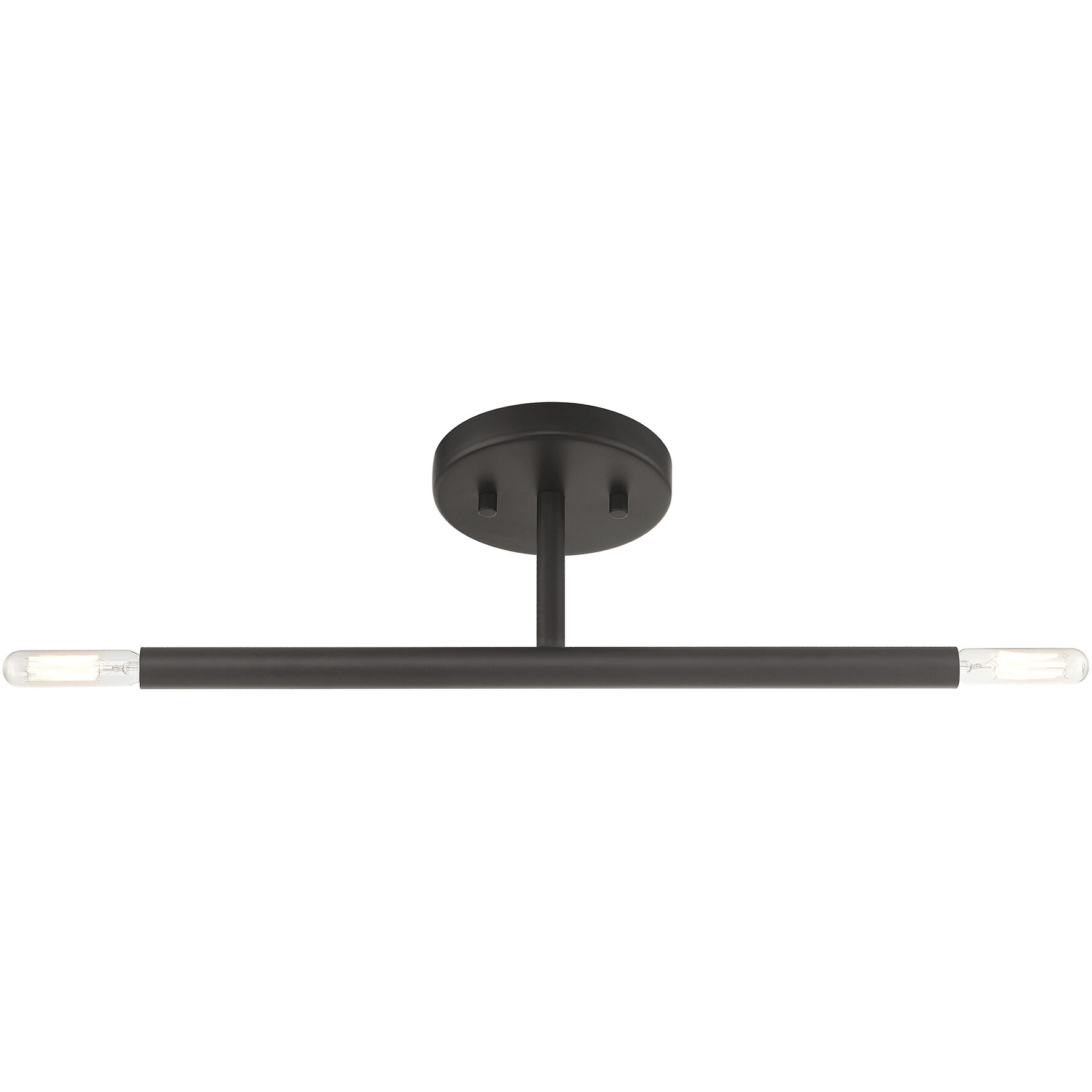 Copenhagen 2 Light 5.13 inch Bronze Semi-Flush Ceiling Light