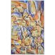 Summer Putty Yellow with Purple and White Framed Wall Art
