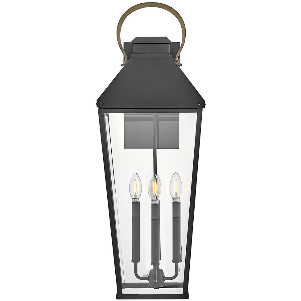 Dawson 4 Light 31 inch Black Outdoor Wall Mount