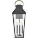 Dawson 4 Light 31 inch Black Outdoor Wall Mount