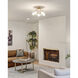 Alora Mood Francesca 5 Light 19.75 inch Aged Gold Semi Flush Mount Ceiling Light
