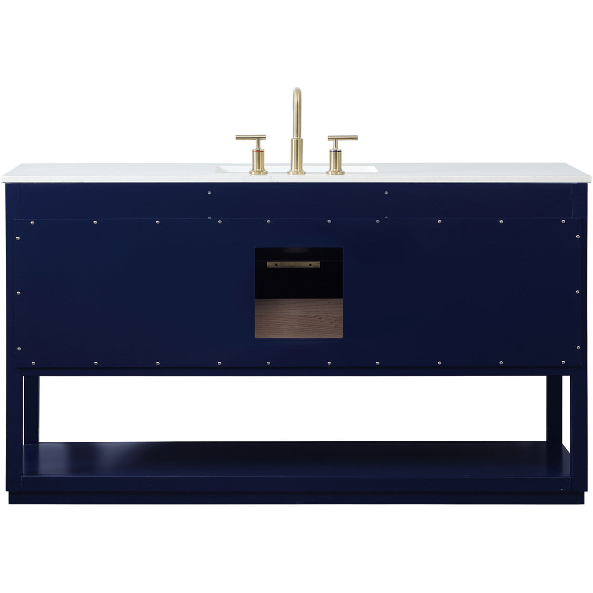 Larkin 60 X 22 X 34 inch Blue Vanity Sink Set in 1