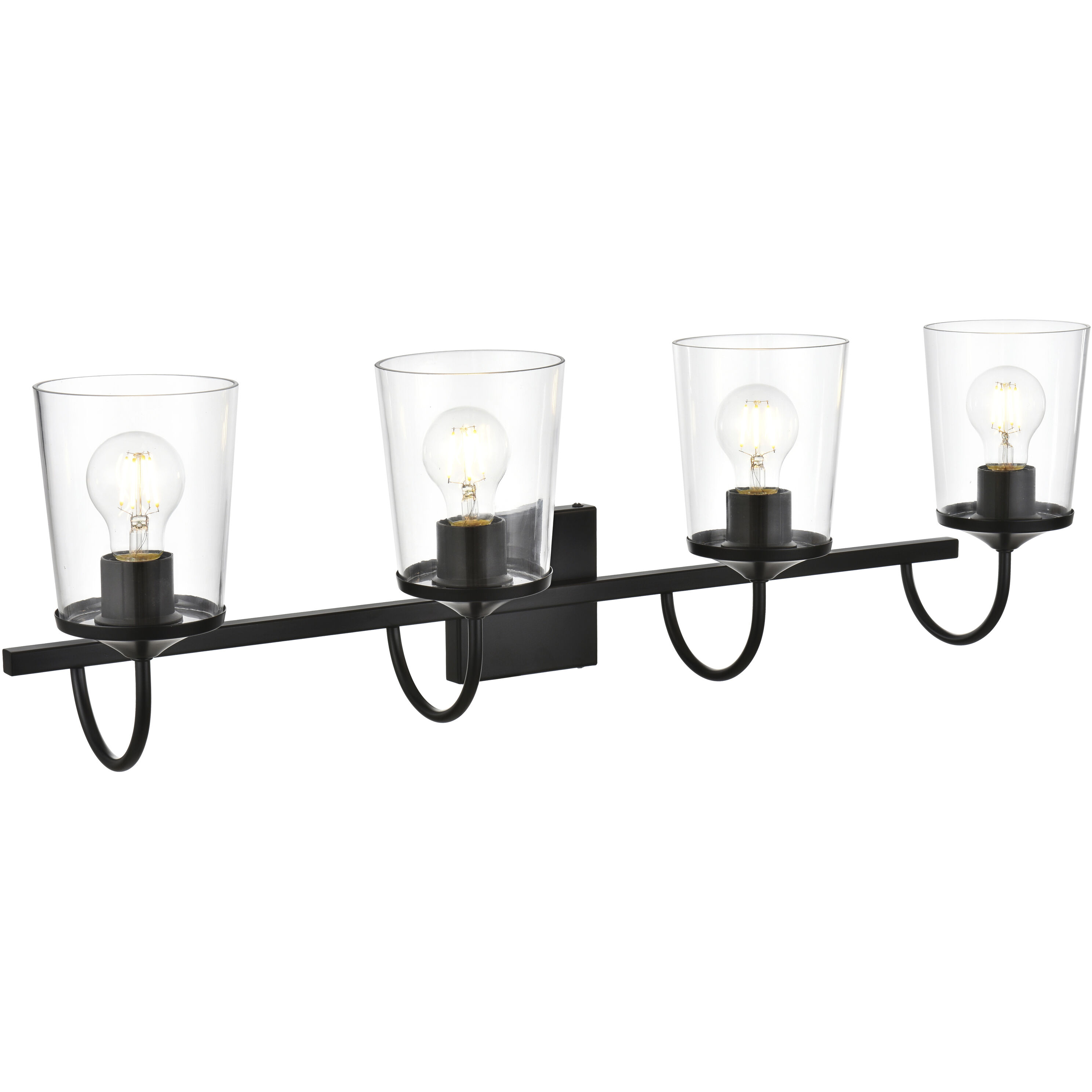 Avani 4 Light 33 inch Black Bath Sconce Wall Light