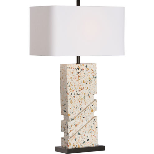 Chandra 23.5 inch 100.00 watt White/Cream and Blue Table Lamp Portable Light